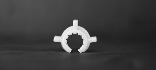 19 mm Keck Clip White - Group of 10 pieces