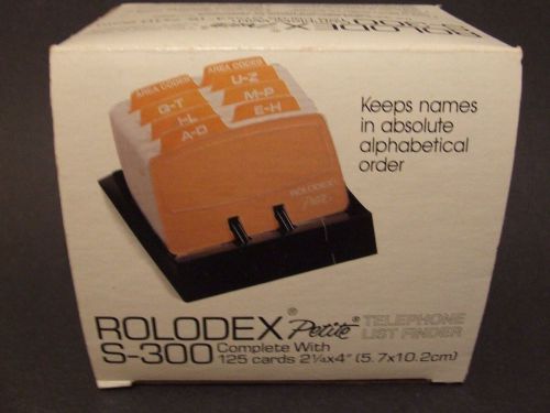Vintage Beige Rolodex Petite S-300 New In Box Telephone List Finder