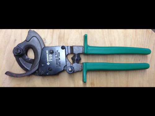 Greenlee 759 ratchet cable cutter, 10 in for sale