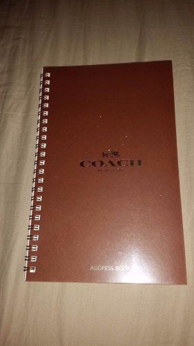 Coach spiral 5x8 address book