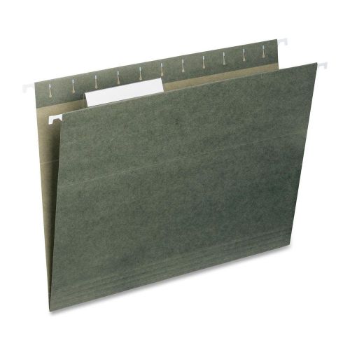50 Pk Smead Hanging File Folder w/ Tab1/3-Cut Adjustable Tab Letter Size Green