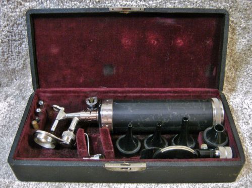 VINTAGE Welch Allyn Diagnostic Set - Otoscope Ophthalmoscope Case (circa 1930s)