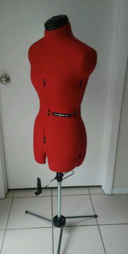 Make it! red small dressform adjustoform dressmaker dummy made in england new for sale