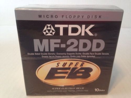 TDK MF-2DD SUPER ELECTRON BEAM MICRO FLOPPY DISCS 10 PACK
