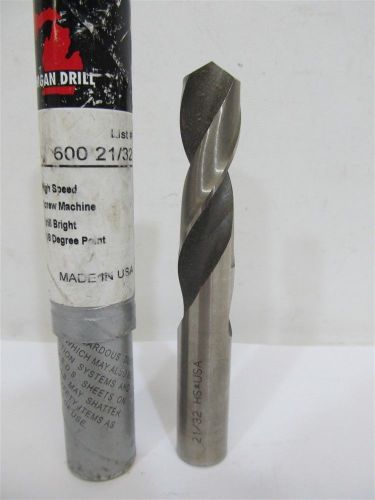 Michigan drill 600 21/32, 21/32&#034;, hss, screw machine length drill bit - made in for sale