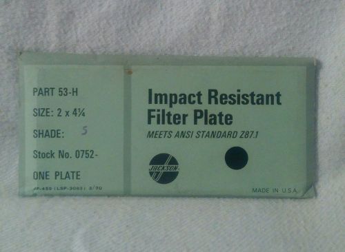 Jackson Impact Resistant Gilter Plate Lens Part 53-H Shade 5 Stock No. 0752