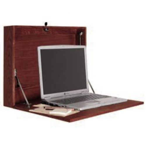 Buddy Products Wall Desk, 4 x 17 x 21 Inches, Mahogany 9296-16
