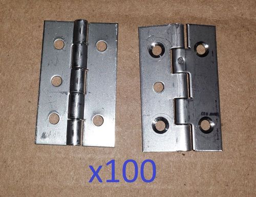 100-stainless steel butt hinge 1.25 x .75 (3/4) 5-holes cabinet/boat/craft/wood for sale