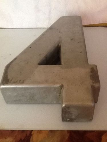Vintage Large Aluminum Number 4 / Display/ Bakers Mold ??