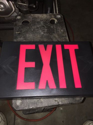 ***NEW! THERMOPLASTIC LED BLACK EXIT SIGN NXPB3RBL BATTERY BACK-UP***