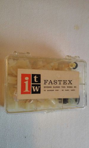 ITW Fastex Plastic Fasteners Pins Clips Lot of 100+ Retainers Rivets Caps Washer
