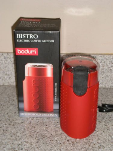 Bodum - bistro electric blade coffee grinder - red - new in box - 11160-294us for sale