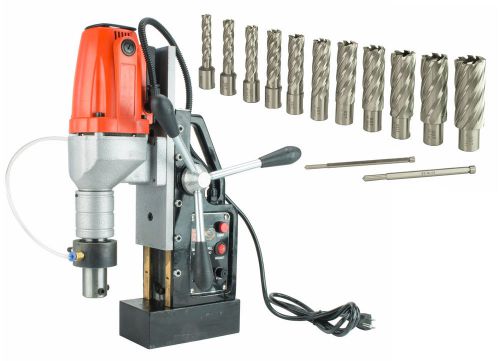 Sdt md40 1.5&#034; magnetic drill 2700lb force w/ annular cutter 13pc kit 2&#034; depth for sale