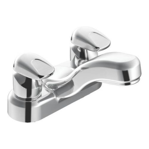Moen M–PRESS chrome two-handle metering lavatory faucet