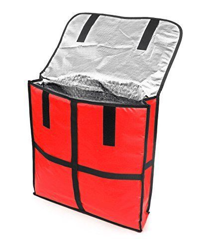 3 Pack Insulated 20-inch Pizza / Food Delivery Warming Bag Red - Holds 2 Pizzas