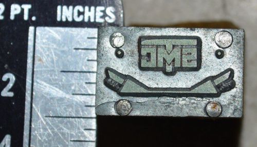 Vintage Letterpress Printer&#039;s Block, SMC emblem