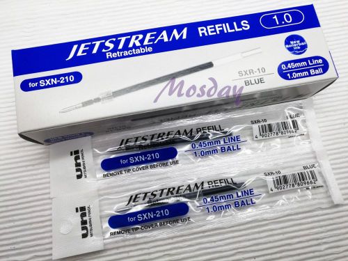 12 pcs Uni-Ball Jetstream SXR-10 Ballpoint Pen Refills 1.0mm Medium, BLUE