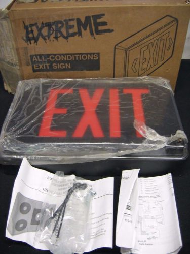 Acuity Lithonia  LV S 1 R 120/277 LED Exit Sign with Battery Backup Cast Alum