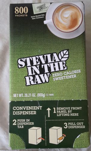 &#034;Stevia in the Raw&#034;-Zero Calorie Sweetener~800 Count Box NEW!! Exp. 02/29/2019