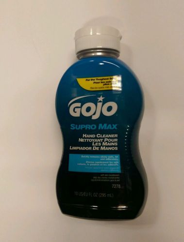 New gojo blue supro max pumice hand cleaner 10oz bottle for toughest soils #7278 for sale