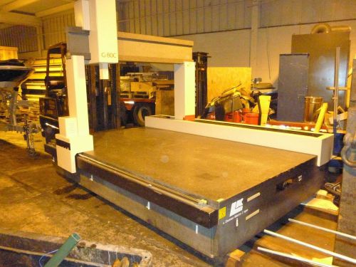 GRANITE SURFACE PLATE 11&#039;x74.5&#034;x19&#034; THICK FORMERLY CMM MACHINE GOOD CONDITION