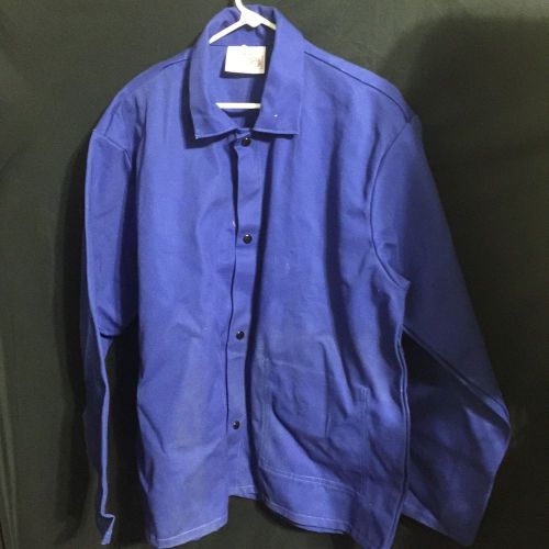 Westex proban fr7a flame resistant welding jacket size 2xl blue 100% cotton for sale