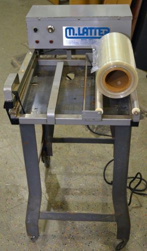 M. latter 16&#034; shrink wrap sealer w/wheeled stand &amp; supplies for sale