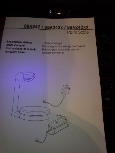 Mettler Toledo bba242 X XX Paint Scale Users Manual Mixing Automotive Precision