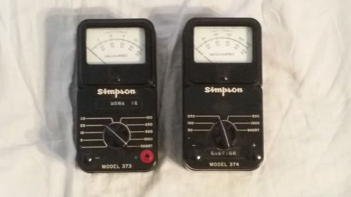 Simpson Current Meters; Models 374 &amp; 373