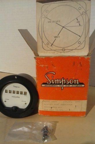 Simpson Elapsed time Indicator 115 Volt. N.O.S.
