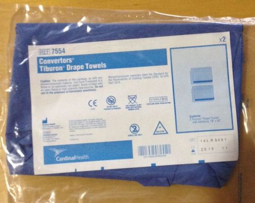 Case of 63 Cardinal Health Convertors Tiburon Drape Towels 7554 (2-PK)