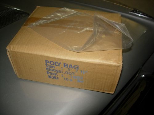 8 x 10 2ml Poly Bags case 1000 bags Open Top Clear Layflat SHIPS FROM USA