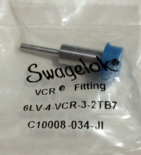 New swagelok 6lv-4-vcr-3-2tb7 ss vcr fitting short tube butt weld gland for sale