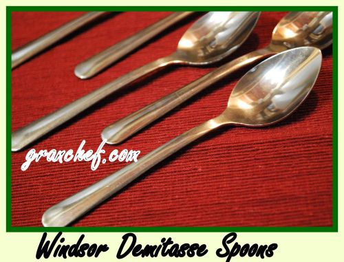 Demitasse Spoons - Windsor Pattern ~ 36 pieces ~  New In Boxes - SS 4 3/4&#034; Long