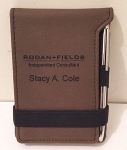 Rodan + Fields Jot Pad Holder Case With Pen Leatherette Personalized Free