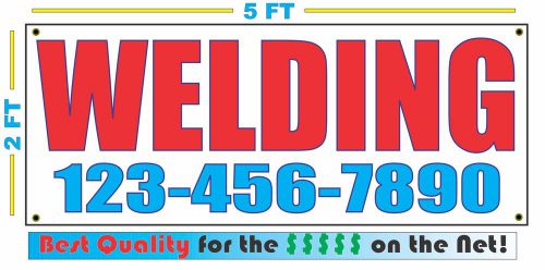 WELDING w/ CUSTOM PHONE Banner Sign NEW Larger Size High Quality!