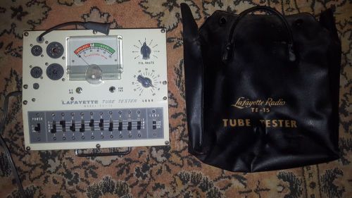 Vintage LAFAYETTE RADIO TE-15 TUBE TESTER WITH CARRY CASE.