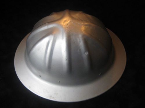 Vtg logging b.f. mcdonald co. safe-t-hat hard hat safety aluminum b9 / no liner for sale