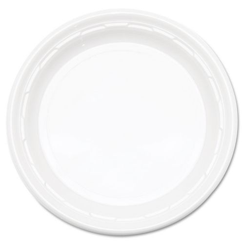 Famous Service Plastic Dinnerware, Plate, 9, White, 125/Pack, 4 Packs/Carton