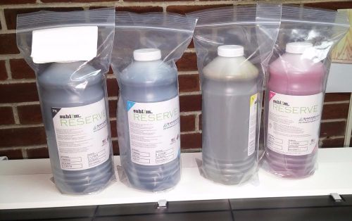 Sawgrass industries sublimation reserve inks set of 4 cmyk 1l bottles for epson for sale