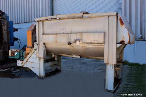 Used- double spiral ribbon blender, approximately 100 cubic feet working capacit for sale