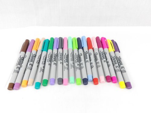 Sharpie Ultra Fine Point Permanent Markers Set 19 Pack Assorted Colors Art Pen