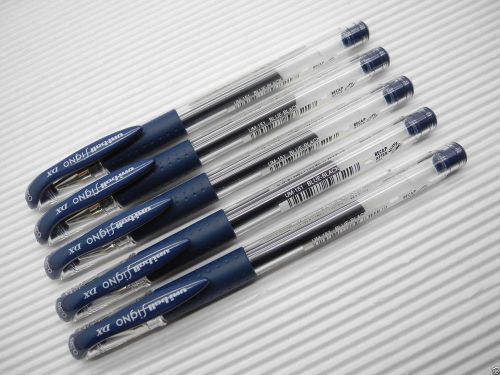 (5 pens) Uni-Ball Signo DX UM-151 0.38mm gel roller ball pen Blue-Black