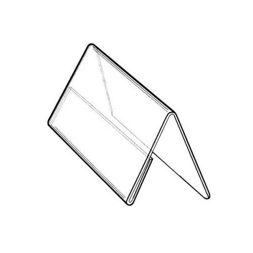 SET OF 15 COUNTERTOP TENT-SHAPED SIGN HOLDER 50x90 MM (2.0‘‘x3.5“)