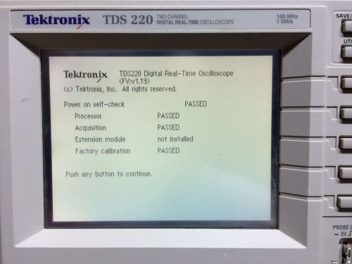 Tektronix TDS-220 Real Time  2 Channel  Oscilloscope