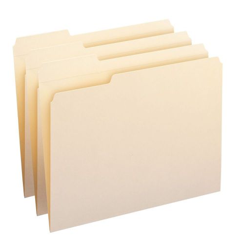 Smead File Folders Reinforced 1/3-Cut Tab Left Position Letter Size Manila 10...