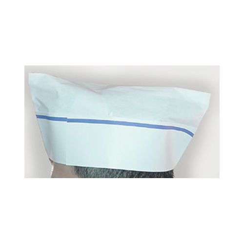 Disposable overseas hat one size fits all box of 100 color blue for sale
