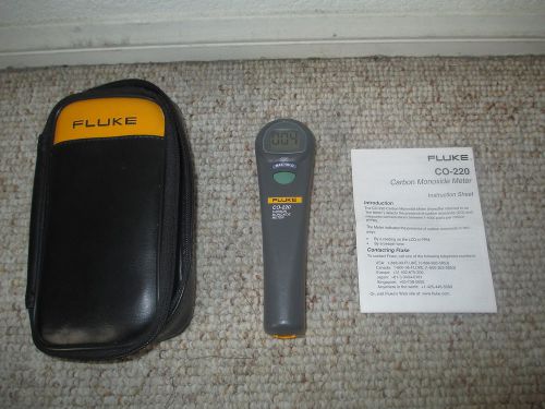 FLUKE CO-220 CARBON MONOXIDE METER MINT CONDITION