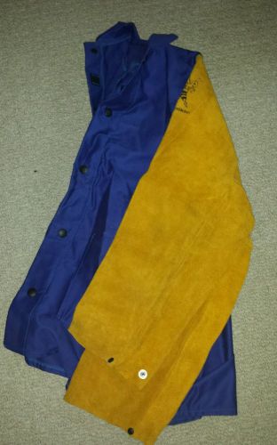 Weldas welding jacket with leather sleeves sz xl for sale