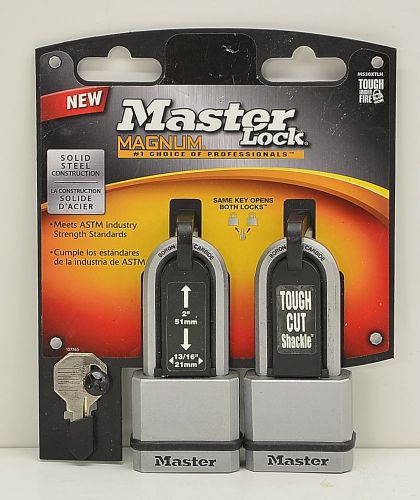 Master lock co. m515xtlh magnum 2 pack 2&#034; covered padlock for sale